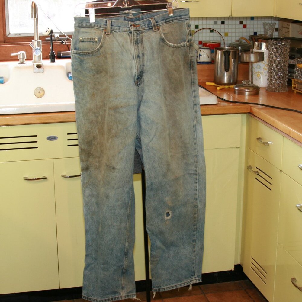 Distressed Members Mark Denim Work Jeans 34X30